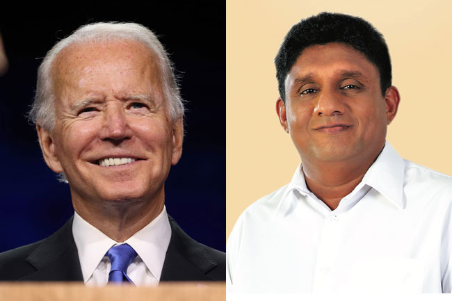 Sajith congratulates Joe Biden on US election victory
