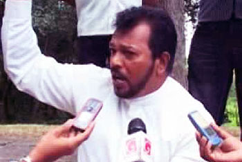 VIDEO: Palitha Thewarapperuma launches protest fast 