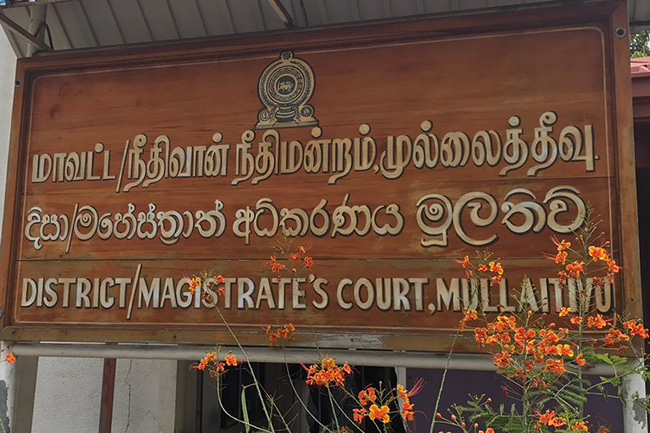 Senior AGs Dept. officers make submissions at Mullaitivu court to prevent Mahaviru commemorations