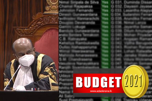 Third Reading of Budget 2021 passed with 2/3 majority