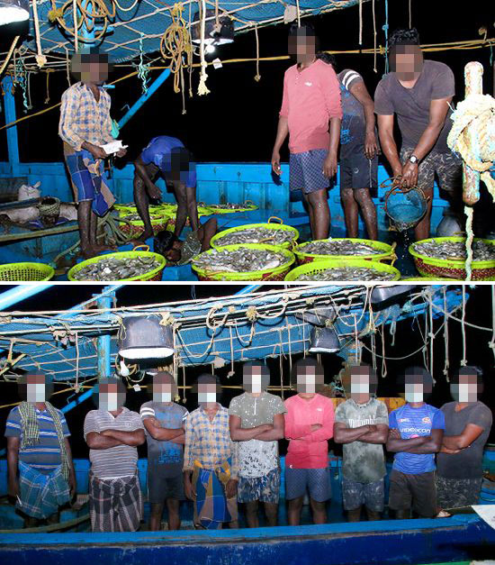 Indian fisherman arrested on poaching vessel tests positive for COVID-19 
