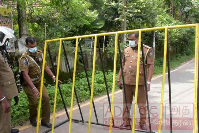 Grama Niladhari Division in Matugama isolated