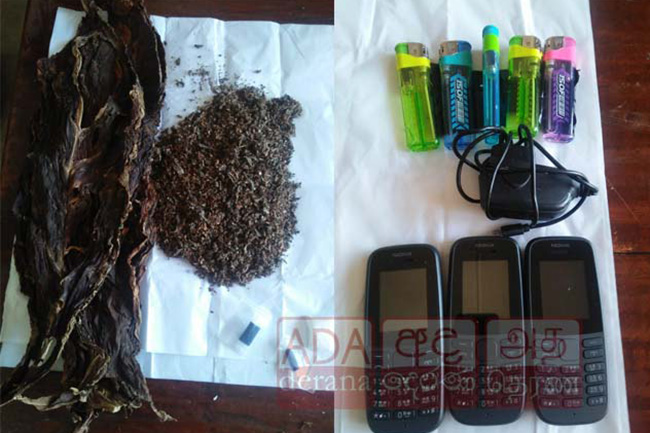 Contraband including drugs thrown into Kalutara Prison seized