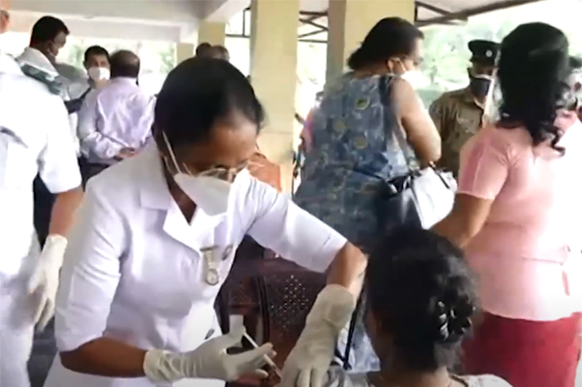 Vaccination program at 19 GN Divisions in Colombo District today
