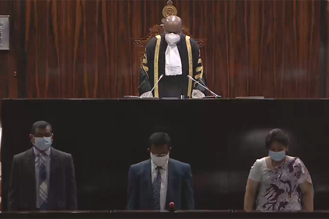 Parliament observes one-minute silence for Easter attack victims