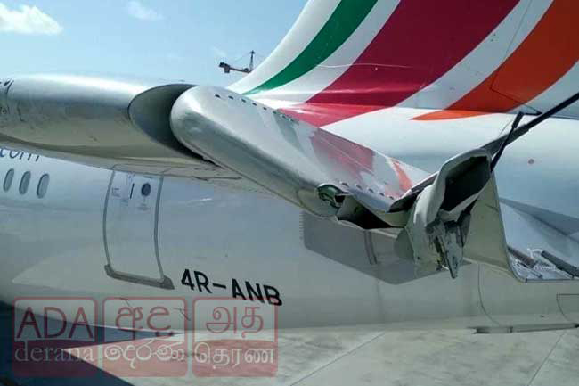 SriLankan aircraft at Mal International Airport damaged