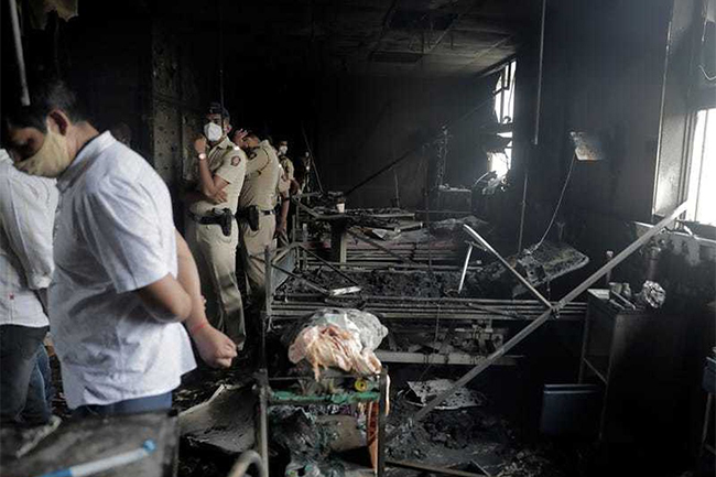 Hospital fire in India kills 13 COVID patients