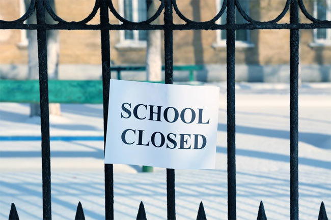 Schools closed in Trincomalee Education Zone