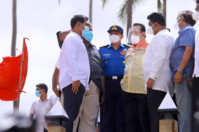 PM inspects coastal area affected by X-Press Pearl debris