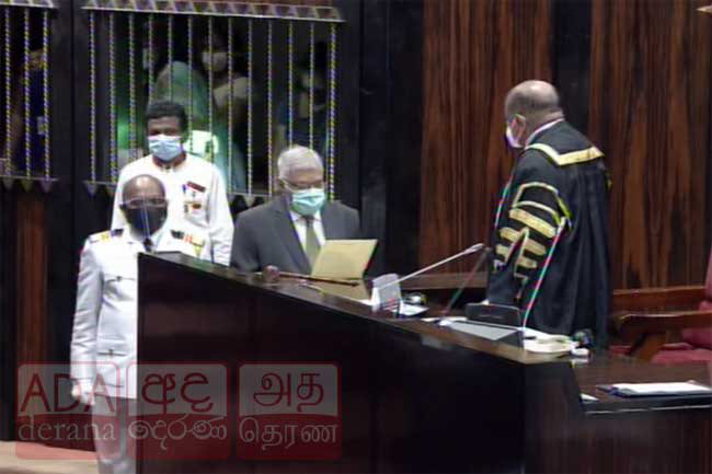 Ranil sworn in as Member of Parliament