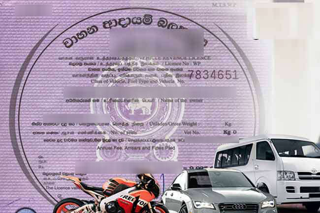 Issuing vehicle revenue licenses in Western Province temporarily halted