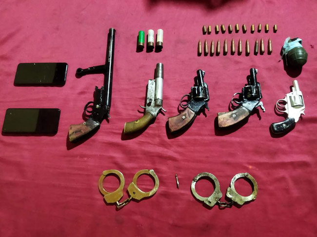 Man arrested with explosives, firearms, and drugs