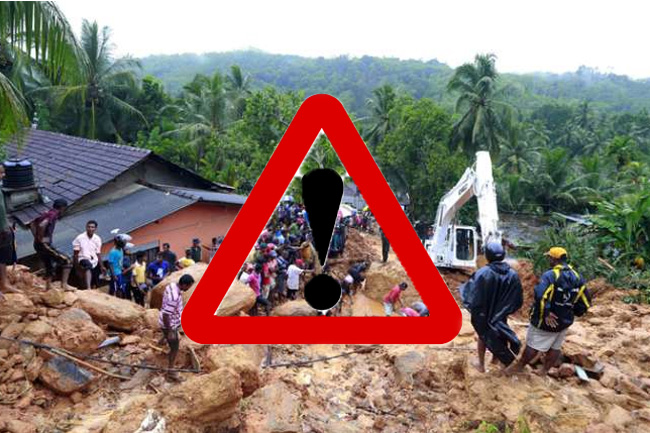 Landslide early warnings issued to parts of seven districts