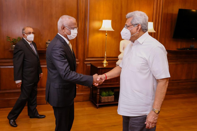 Maldives President calls on Sri Lankan counterpart