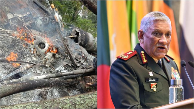 Indias defence chief, 12 others killed in chopper crash