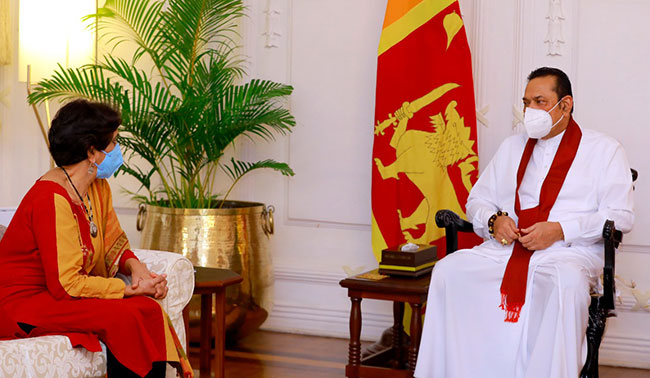 UN Assistant Secretary General Kanni Wignaraja calls on PM Mahinda Rajapaksa