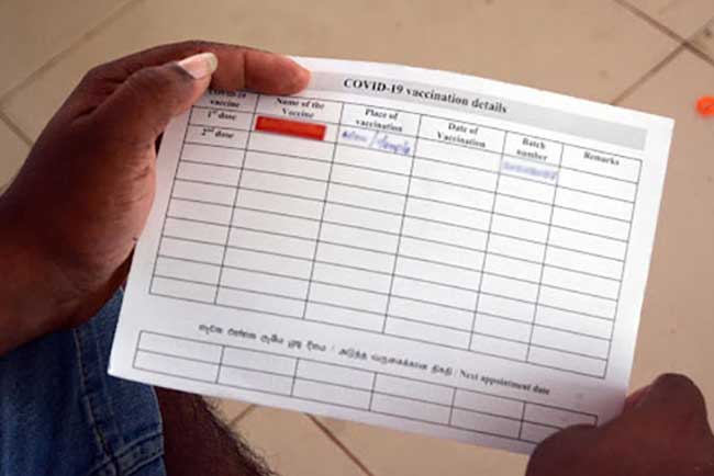 Vaccine cards will be mandatory from January 01 - minister