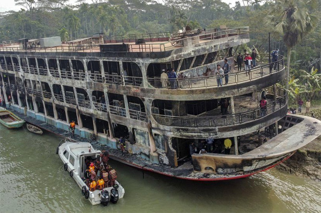 Ferry fire in Bangladesh kills at least 37
