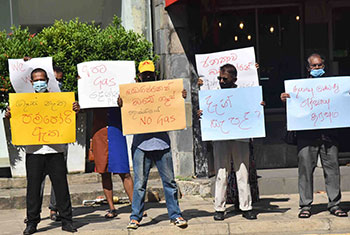 Protest over gas shortage...