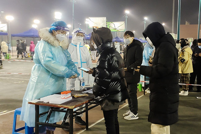 Chinas Tianjin begins city-wide testing after local Omicron cases detected