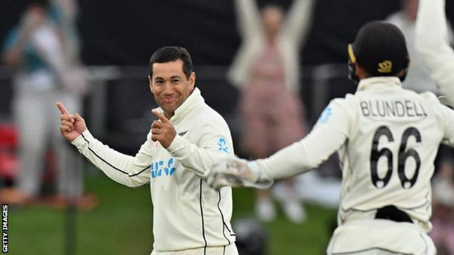Ross Taylor ends career with winning wicket as Black Caps thrash Bangladesh