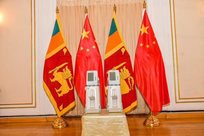Chinese foreign ministry COVID-related medical equipment to Sri Lanka