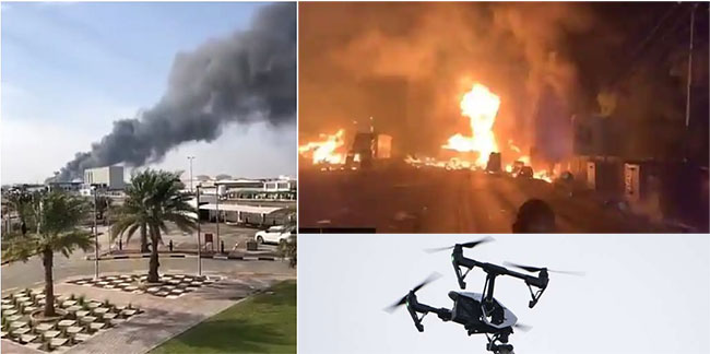 Suspected drone attacks caused explosion in Abu Dhabi, says UAE