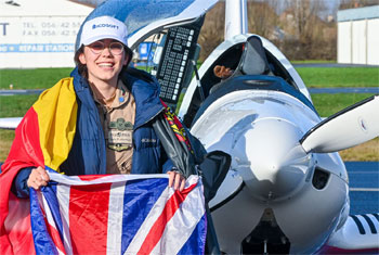 Teenage pilot Zara Rutherford completes solo round-world record