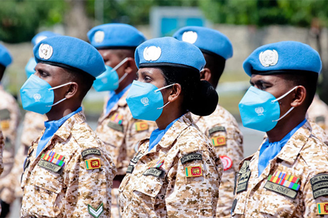 Passing out of UNFIL-bound military contingent with first group of women soldiers 