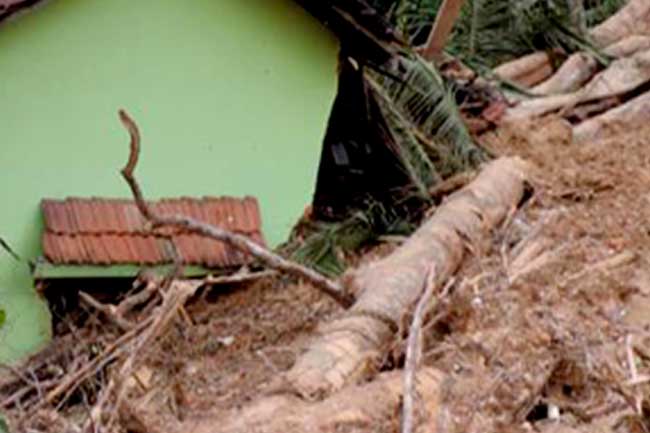 Three dead, one injured as earth mound collapses on house