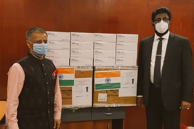 India donates 100,000 Rapid Antigen Test kits to Sri Lanka