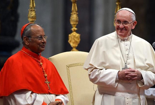 Cardinal Malcolm Ranjith meets Pope Francis in Vatican
