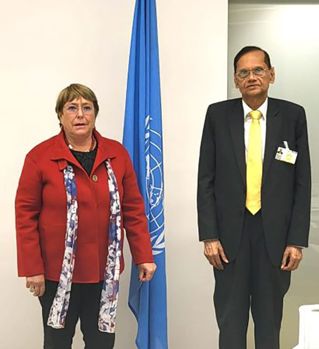 Foreign Minister Peiris meets UN High Commissioner for Human Rights