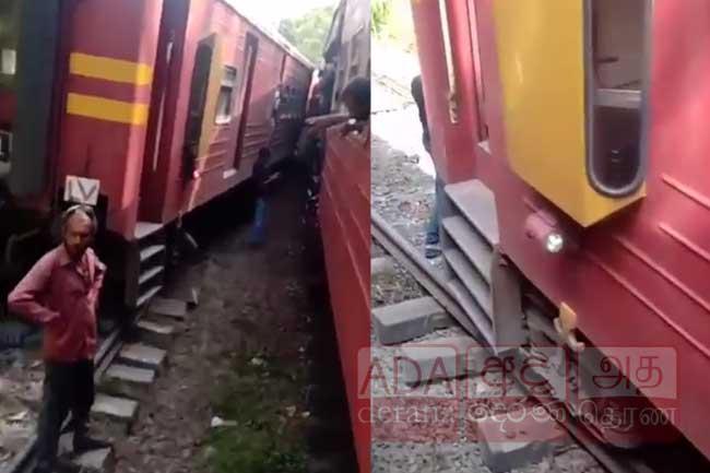 Train derails near Polgahawela station