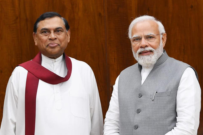 Minister Basil meets Indian PM Narendra Modi