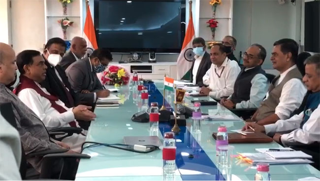 Finance Minister Basil meets Indias Energy Minister