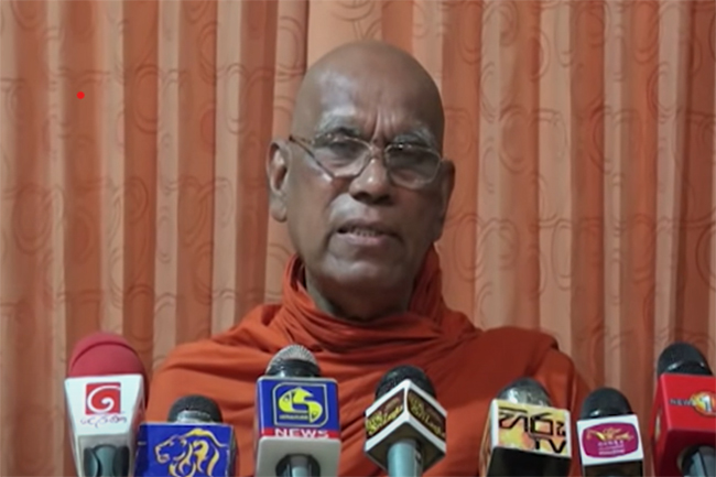 Omalpe Sobhitha Thero requests places of worship to donate wealth to Treasury