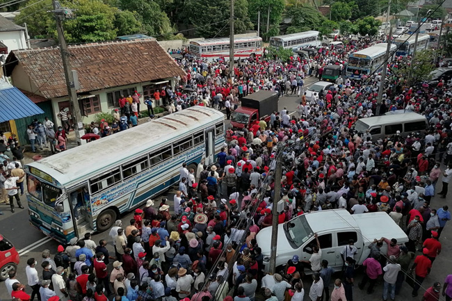 High-Level Road blocked by NPPs protest march