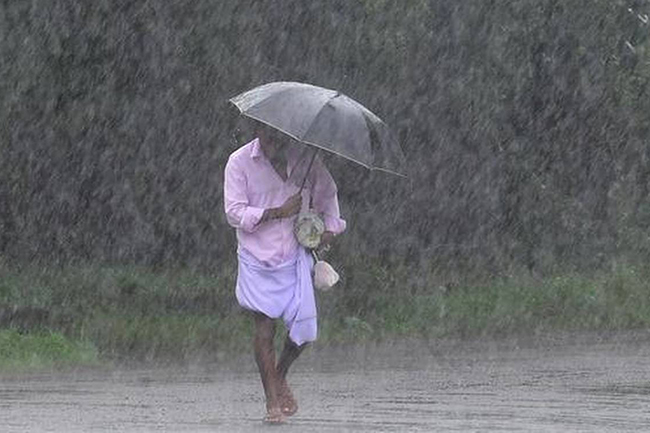 Fairly heavy showers in parts of the island today