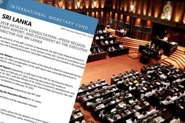 Parliamentary debate on IMF report scheduled for April 08