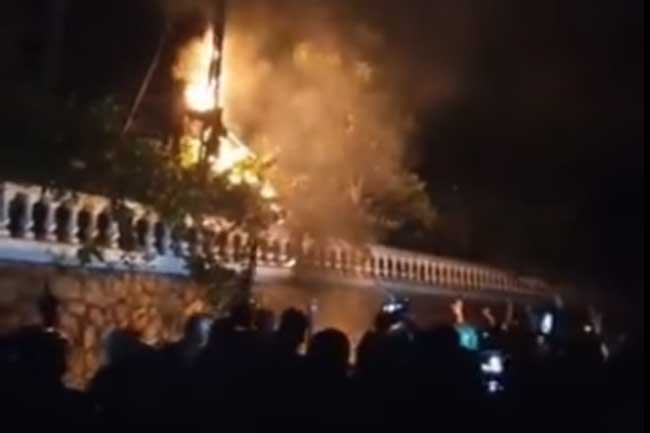 Police fire tear gas at protesters near residences of several MPs