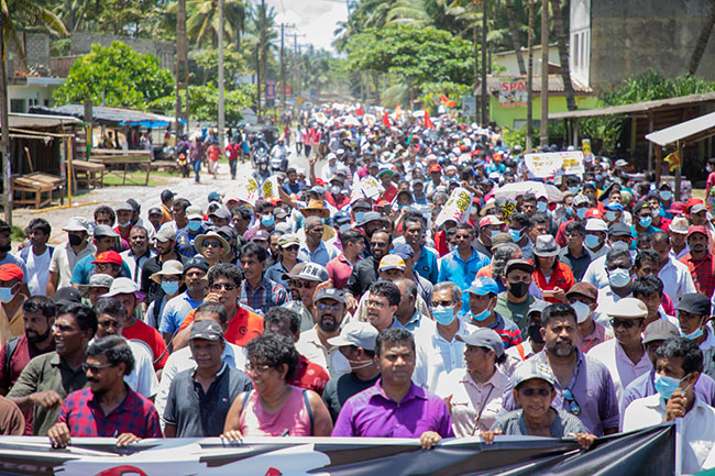 NPP commence massive Peoples March against govt from Beruwala