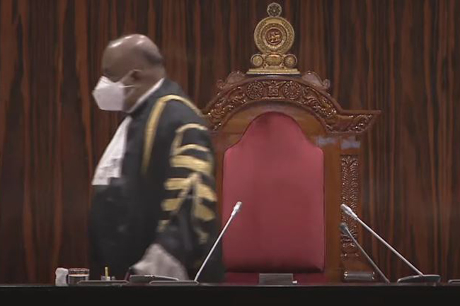 Parliament temporarily adjourned
