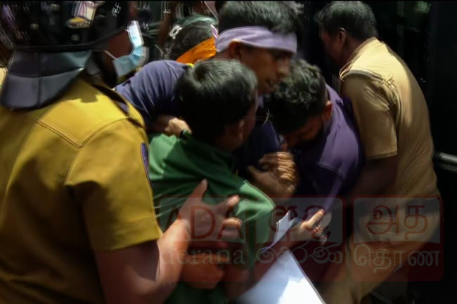 Several people arrested during protest at parliamentary entry road
