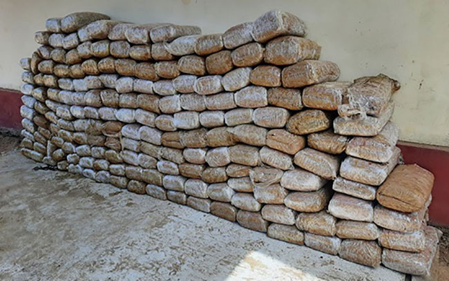 Kerala cannabis worth around Rs. 120 million seized at Udappuwa
