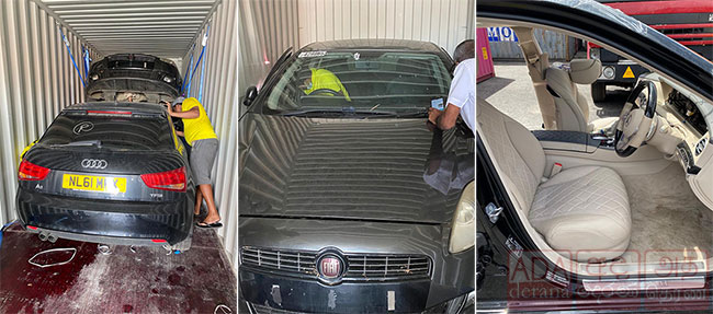 Five illegally imported luxury cars seized at Orugodawatte