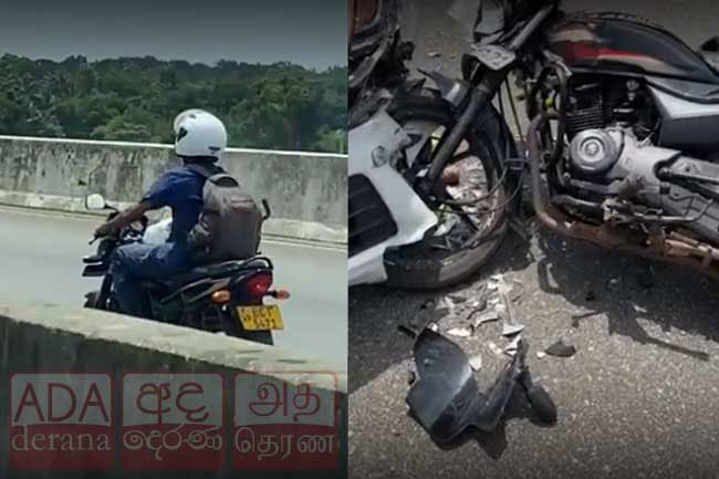Drunk police constable rides motorcycle on expressway, causes accident