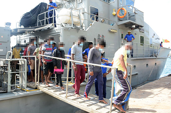 54 persons attempting to illegally migrate from island held in eastern seas