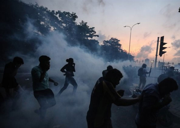 Protestors near Speakers residence tear-gassed