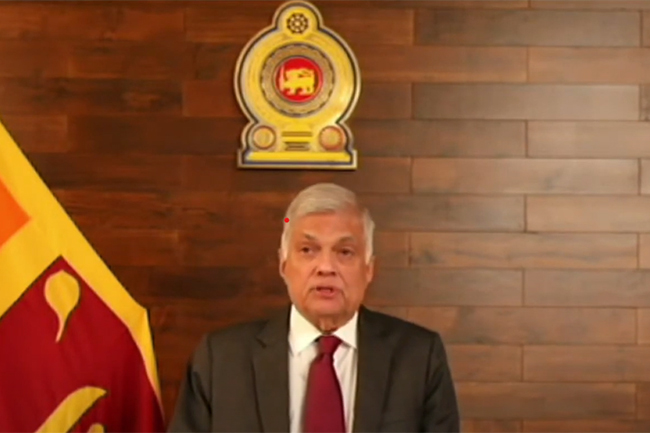 Ranil delivers special statement as Acting President; vows to safeguard Constitution